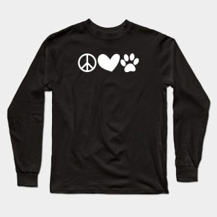 Peace Love Dogs Long Sleeve T-Shirt